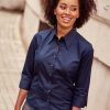 954F Russell Collection Ladies 3/4 Sleeve Tencel® Fitted Shirt