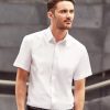 963M Russell Collection Short Sleeve Herringbone Shirt