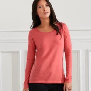 AV122 Anvil Ladies Featherweight Long Sleeve Scoop Neck T-Shirt