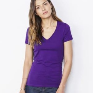 BL6035 Bella Jersey Deep V Neck T-Shirt