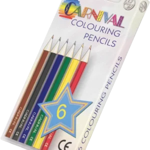 Carnival Colouring Pencils Half Size 6 Pack