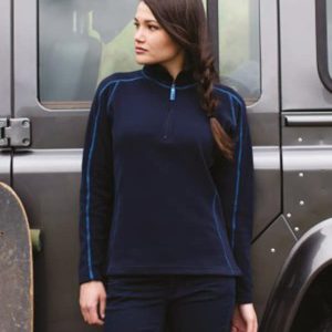 FR853 Front Row Ladies Zip Neck Micro Fleece