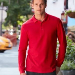 GD44 Gildan Long Sleeve Premium Cotton® Double Piqué Polo