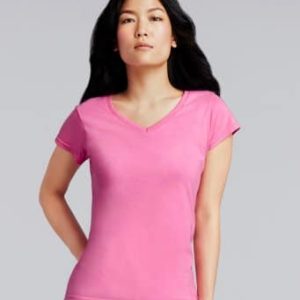 GD78 GildanSoftStyle Ladies V Neck T-Shirt