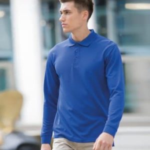 H478 Henbury Long Sleeve Coolplus® Piqué Polo Shirt