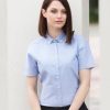 H518R Henbury Ladies Modern Short Sleeve Regular Fit Oxford Shirt