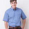 H555 Henbury Short Sleeve Pinpoint Oxford Shirt