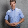K183 Kustom Kit Slim Fit Short Sleeve Oxford Shirt