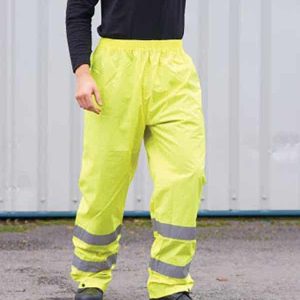 PW012 Portwest Hi-Vis Rain Trousers