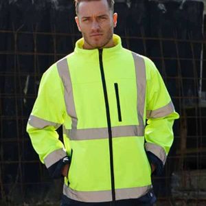 WD528 Dickies Hi-Vis Two Tone Soft Shell Jacket