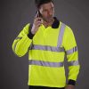 YK016 Yoko Hi-Vis Long Sleeve Polo Shirt